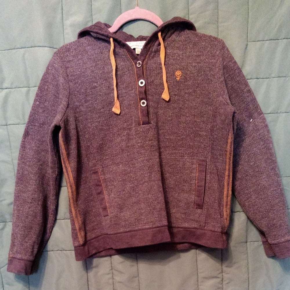 Fat Face Kids Pullover Purple Hoodie Sweater